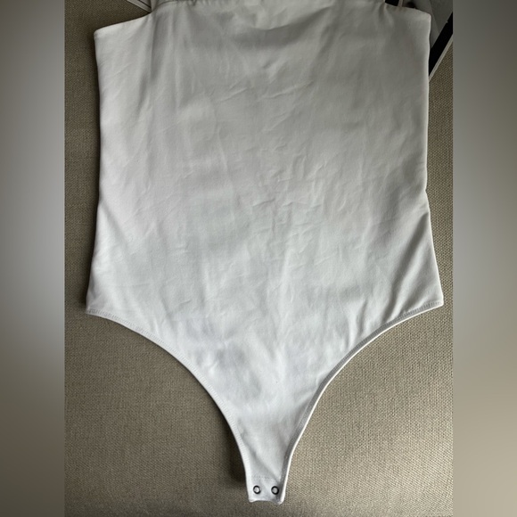 Abercrombie & Fitch Seamless Square Neck Bodysuit In White Size L - Picture 5 of 14